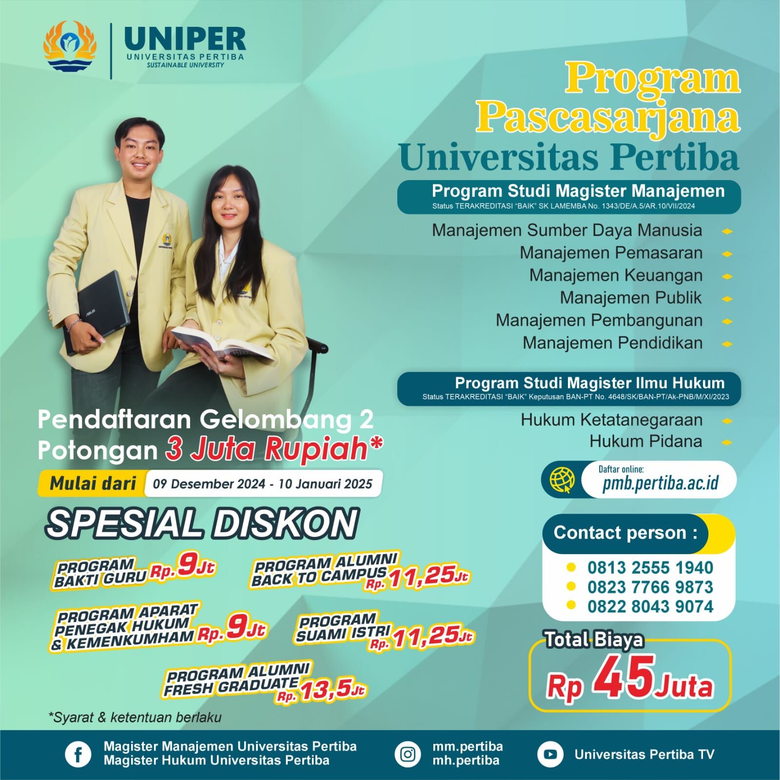 PMB Periode II TA. 2024/2025 Pascasarjana UNIPER.